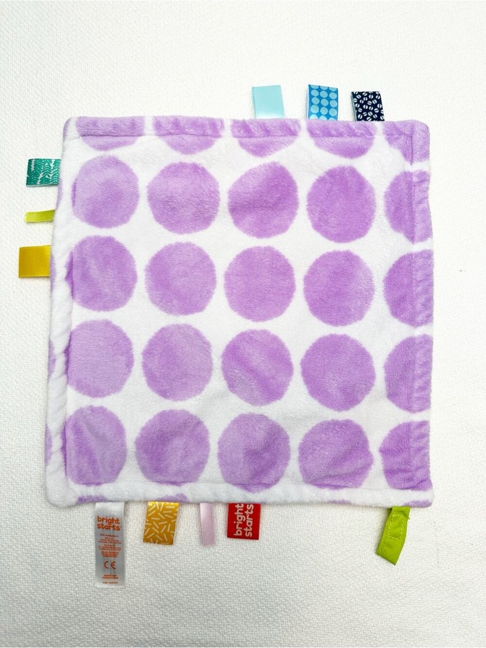 Bright Stars Taggie Blanket purple polka dots